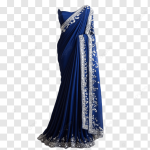 Blue Georgette Saree